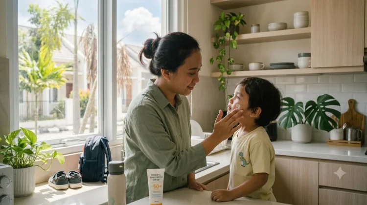 Tips Memilih Sunscreen Kulit Sensitif Anak, Hindari Bahan Kimia Ini
