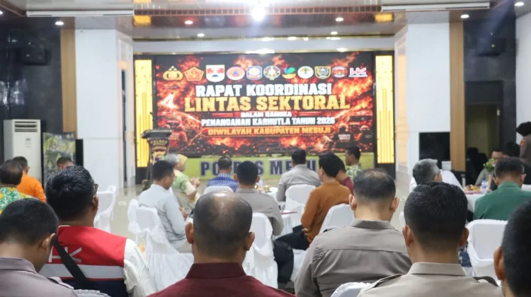 Polres Mesuji bersama Stakeholder Rakor Penanganan Karhutla 2026
