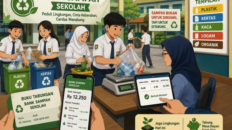 Pelajar Bandarlampung Belajar Kelola Uang dari Sampah