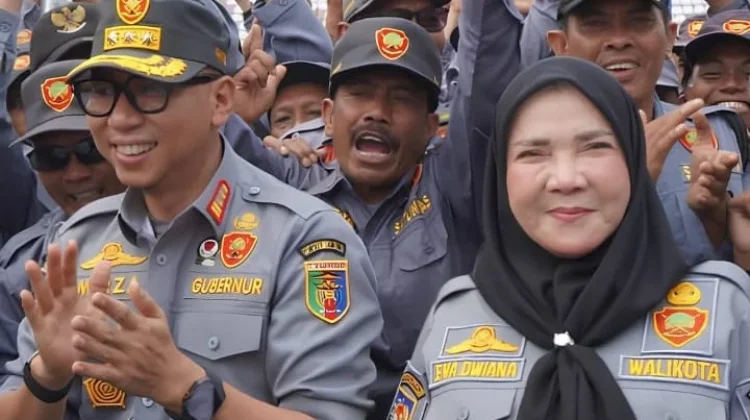 Linmas Jadi Garda Terdepan Jaga Kondusivitas Lingkungan Kota Bandarlampung