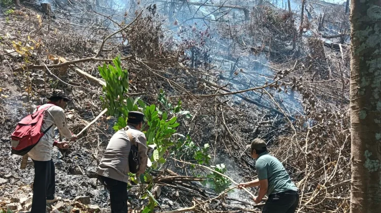 Polsek Limau Cek Hotspot, Api Dipastikan Padam