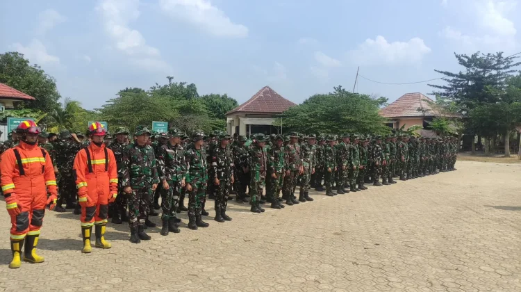 Kodam XXI/Radin Inten Siagakan 605 Personel Sikapi Peningkatan Anak Krakatau