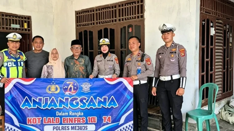 Sat Lantas Mesuji Anjangsana Purnawirawan Polri
