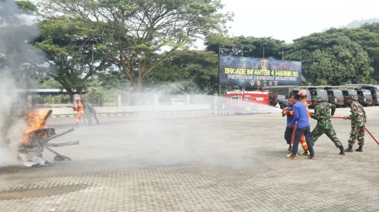 Brigif 4 Marinir/BS Perkuat Kesiapsiagaan Hadapi Ancaman Karhutla di Lampung