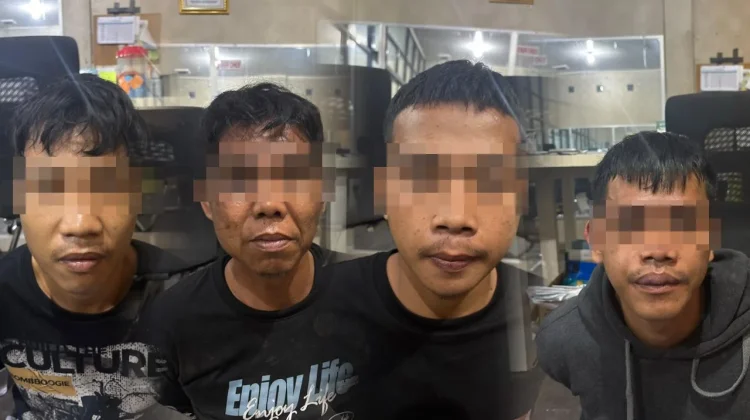 Polresta Bandar Lampung Ringkus Empat Pelaku Curanmor Bersama Senpi Rakitan