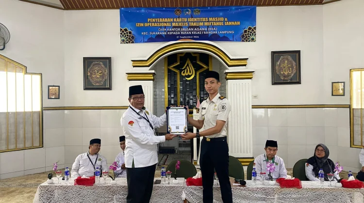 Rutan Bandar Lampung Resmikan Majelis Taklim Miftahul Jannah