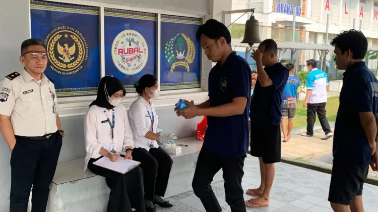 Rutan Bandar Lampung Gelar Tes Urine Acak bagi Warga Binaan