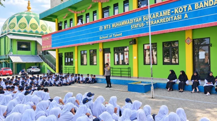 Cegah Tawuran dan Bullying, Polsek Sukarame Bekali Pelajar Pemahaman Hukum