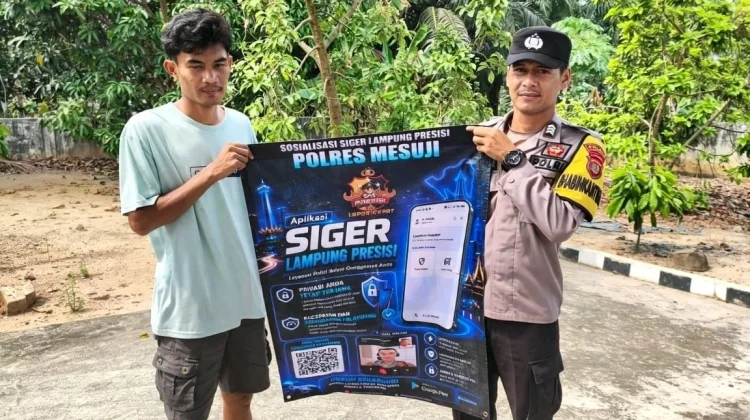 Polsek Way Serdang Sosialisasikan dan Simulasi Aplikasi Siger Lampung Presisi