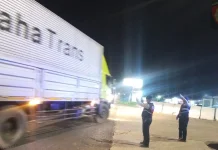 Samapta Mesuji Patroli di Jalintim dan Exit Tol