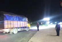 Cegah C3, Polisi Mesuji Periksa Kendaraan Perbatasan