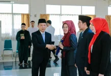 Sekdaprov Lampung Lantik 4 Pejabat Administrator