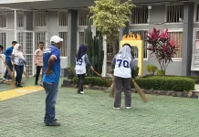 Kompak, Petugas dan Warga Binaan Lapas Kelas I Bandar Lampung Gelar Kerja Bakti