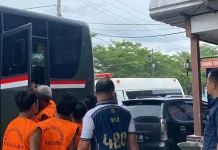 77 Warga Binaan Rutan Bandar Lampung Dipindahkan ke Lapas Narkotika