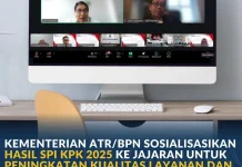 Kementerian ATR/BPN Sosialisasi Hasil SPI KPK 2025
