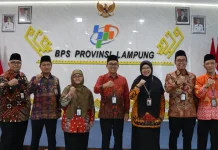 Enam Kepala BPS Kabupaten di Lampung Resmi Dilantik