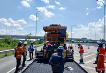 Ruas Tol Terpeka Lampung Diperbaiki Jelang Mudik Lebaran