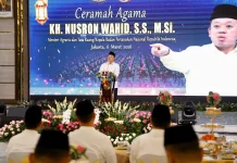 Menteri Nusron Sampaikan Ceramah Agama di Korps Marinir TNI AL Cilandak