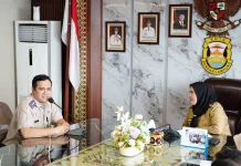 Kepala Kantor Pertanahan Kota Bandar Lampung Audiensi dengan Walikota Eva Dwiana