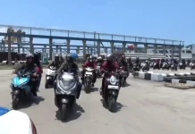 Satlantas Polres Lampung Selatan Kawal Ratusan Pemudik