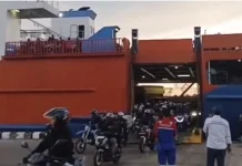 Ribuan Pemudik Kendaraan Roda Dua Asal Pulau Jawa Tiba di Pulau Sumatera