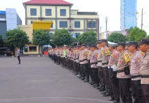 Ratusan Polisi Diterjunkan Amankan Malam Takbiran di Bandar Lampung