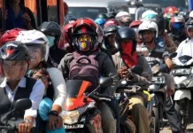 Arus Balik Motor Dominasi Jalan Nasional