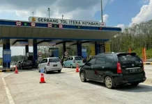 Arus Balik Penumpang di Gerbang Tol Itera Kota Baru pada H+ 5 Terpantau Ramai