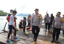 Kapolres Pesawaran Pimpin Patroli Perairan Pastikan Keamanan Wilayah Pesisir