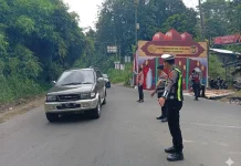 Polres Pesawaran Siagakan Personel KRYD di Simpang 3 Mutun