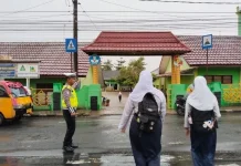 Satlantas Polres Lampung Utara Giatkan Pengamanan Rawan Pagi