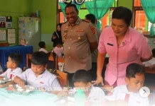 Kapolresta Bandar Lampung Tinjau Pendistribusian MBG di SDN 2 Sawah Brebes