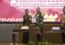 Bupati Pringsewu Serahkan LKPD 2025 ke BPK RI