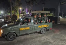 Babinsa Jajaran Kodim 0410/KBL Patroli Kamtibmas di Kota Bandarlampung