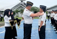 33 Pegawai Rutan Kelas I Bandar Lampung Terima Kenaikan Pangkat