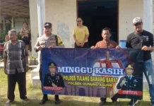 Polsek Gunung Agung Gelar Pengamanan Ibadah Gereja Minggu Kasih