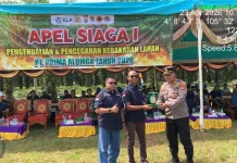 Edukasi Karhutla Disampaikan saat Apel Siaga di Mesuji
