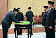 Sekda Pringsewu Lantik Pejabat Struktural dan Fungsional