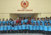 KONI Lampung Lepas Atlet Forki menuju Kejurnas Bandung
