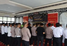 Polres Mesuji Gelar Shalat Ghaib untuk Bripka Arya