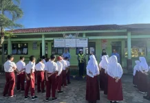 Satlantas Polres Pesawaran Tanamkan Budaya Tertib sejak Usia Dini