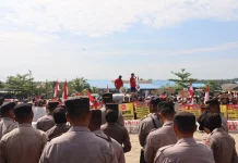 Polres Mesuji Kawal Aksi Warga Delapan Desa