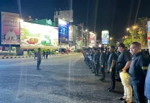 Polisi Gabungan di Bandar Lampung Patroli Malam, Sasar Kejahatan Jalanan