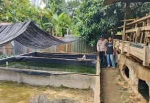Bhabinkamtibmas Polsek Gedong Tataan Monitoring Peternakan dan Perikanan Warga