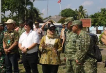 Bupati Lampung Timur Dampingi Pangdam XXI/Radin Inten Tinjau Pembangunan TNWK