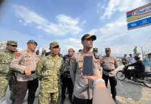 Antusiasme Warga Tinggi, Pengamanan Kunjungan Jokowi di Pringsewu Terkendali