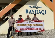 Polsek Pesisir Utara Laksanakan Bakti Sosial di Masjid Baihaqi