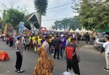Polres Metro Amankan Jalan Sehat HUT Kota Metro