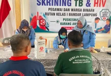 Deteksi Dini Penyakit Menular, Rutan Bandar Lampung Gelar Skrining TB & HIV
