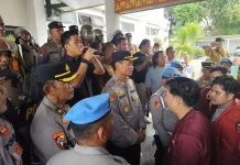 Polres Lampung Utara Amankan Aksi Unjuk Rasa Ikatan Mahasiswa Muhammadiyah